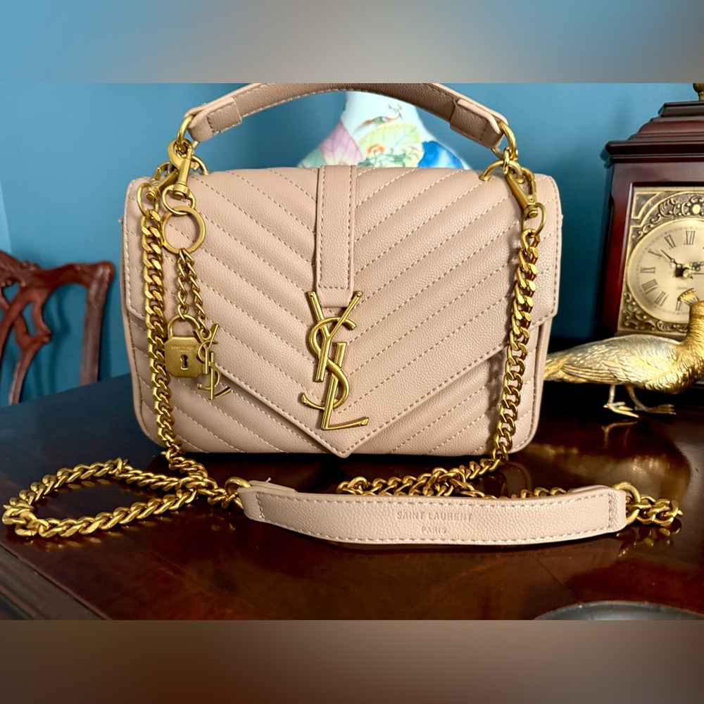 Yves Saint Laurent Blush Quilted Top Handle Crossbody Bag
Excellent Condition!